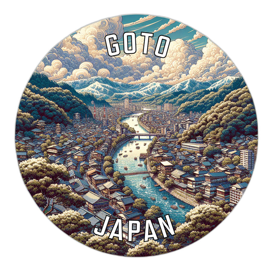 Goto Japan Souvenir Die Cut Flat Magnet Image 1