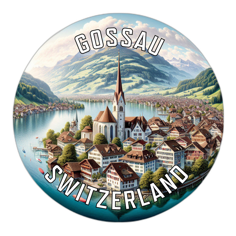 Gossau Switzerland Souvenir Die Cut Flat Magnet Image 1