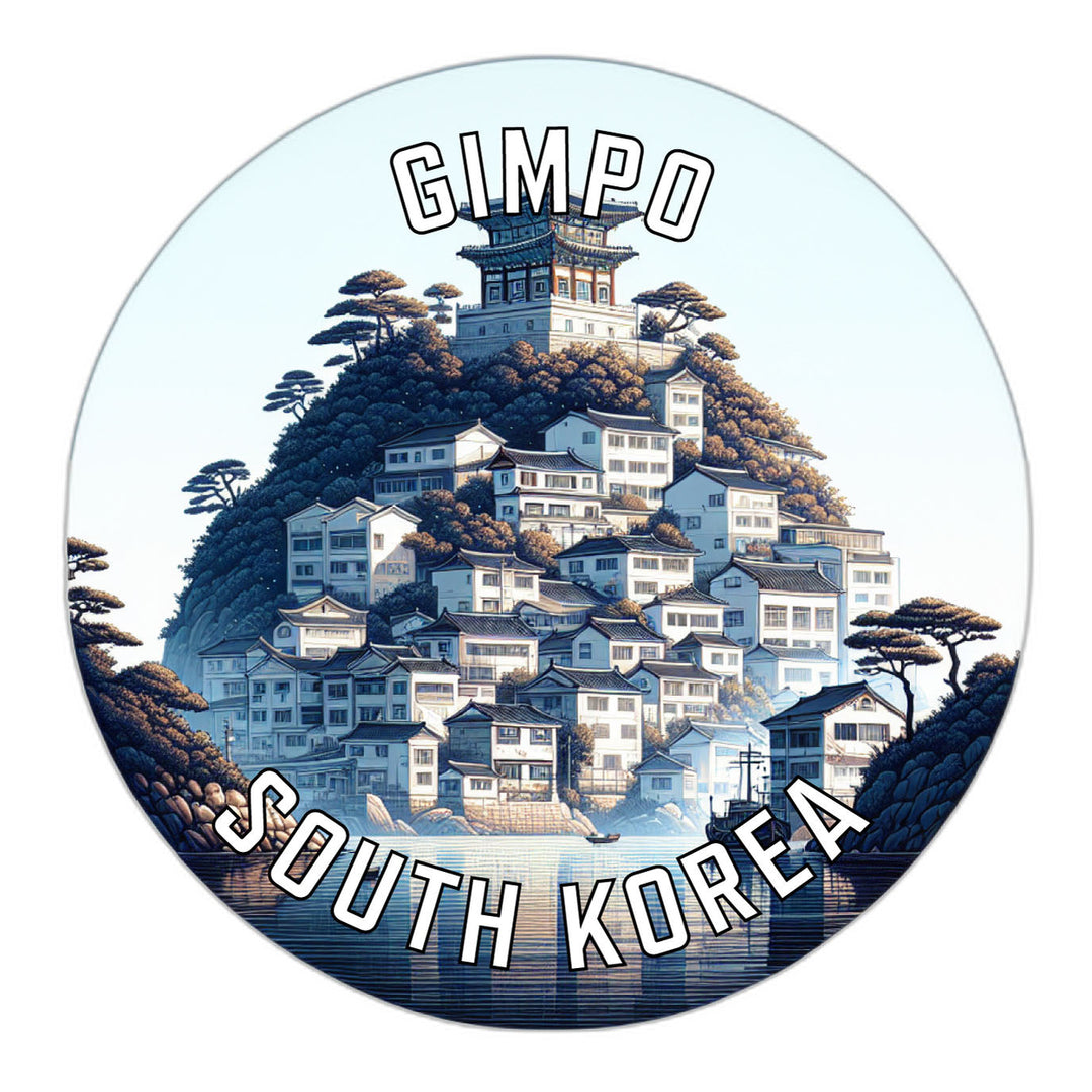 Gimpo Korea South Souvenir Die Cut Flat Magnet Image 1