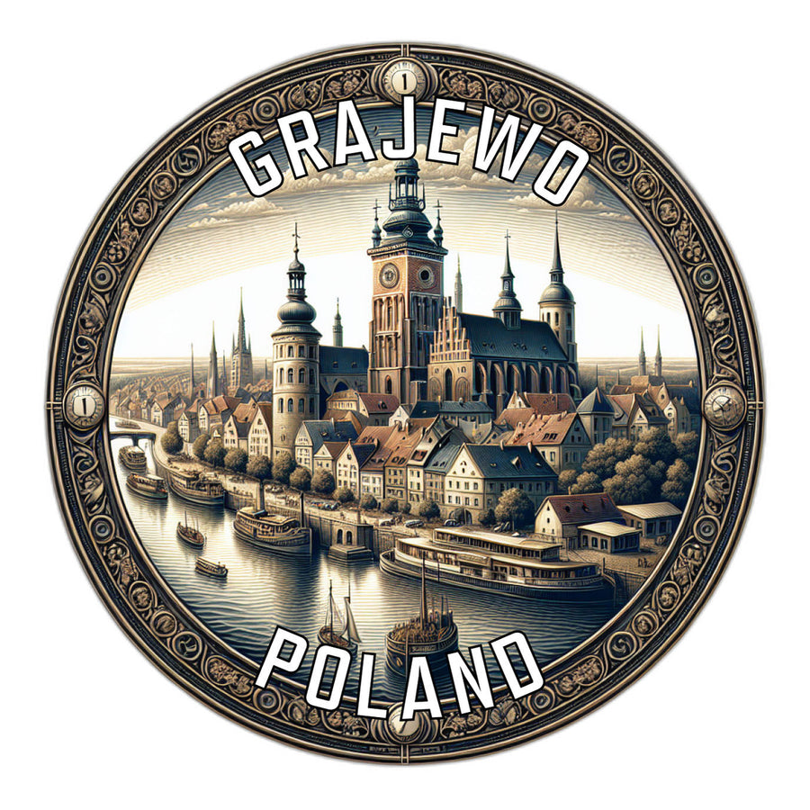 Grajewo Poland Souvenir Die Cut Flat Magnet Image 1