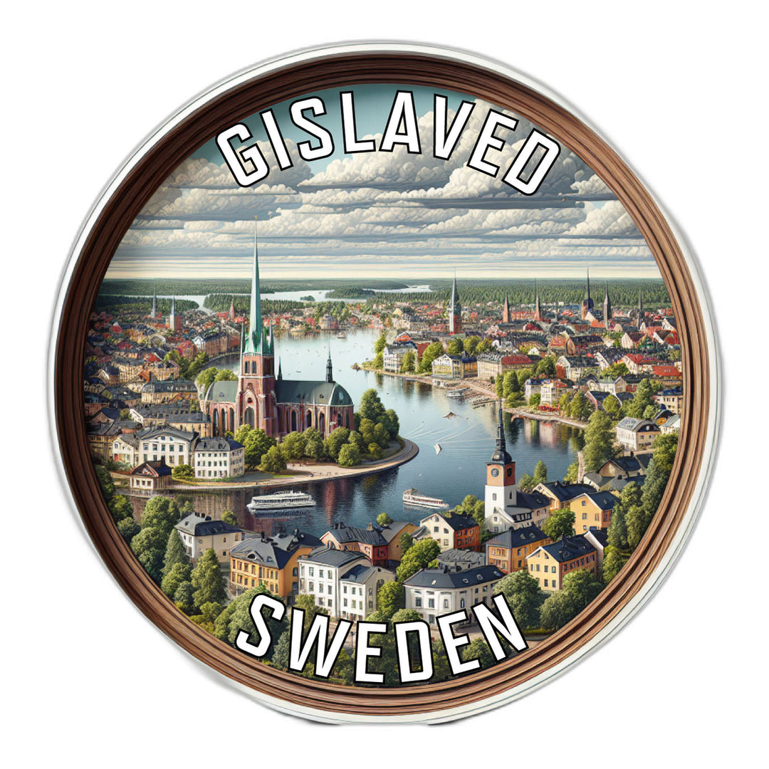 Gislaved Sweden Souvenir Die Cut Flat Magnet Image 1