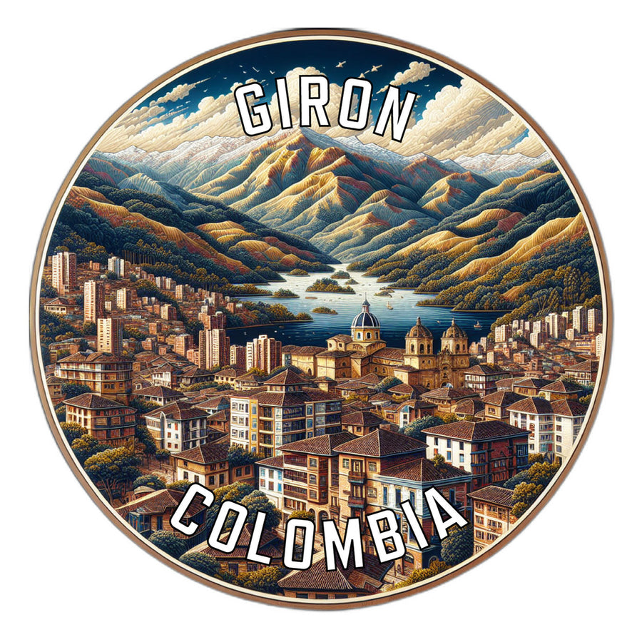 Giron Colombia Souvenir Die Cut Flat Magnet Image 1