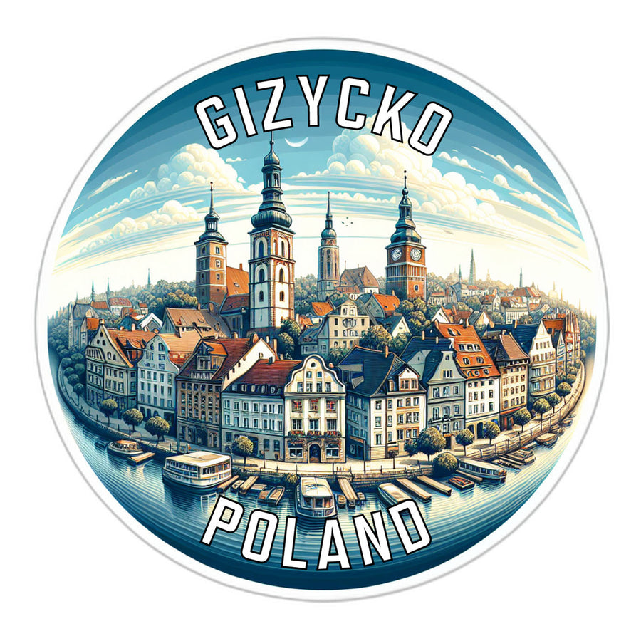 Gizycko Poland Souvenir Die Cut Flat Magnet Image 1