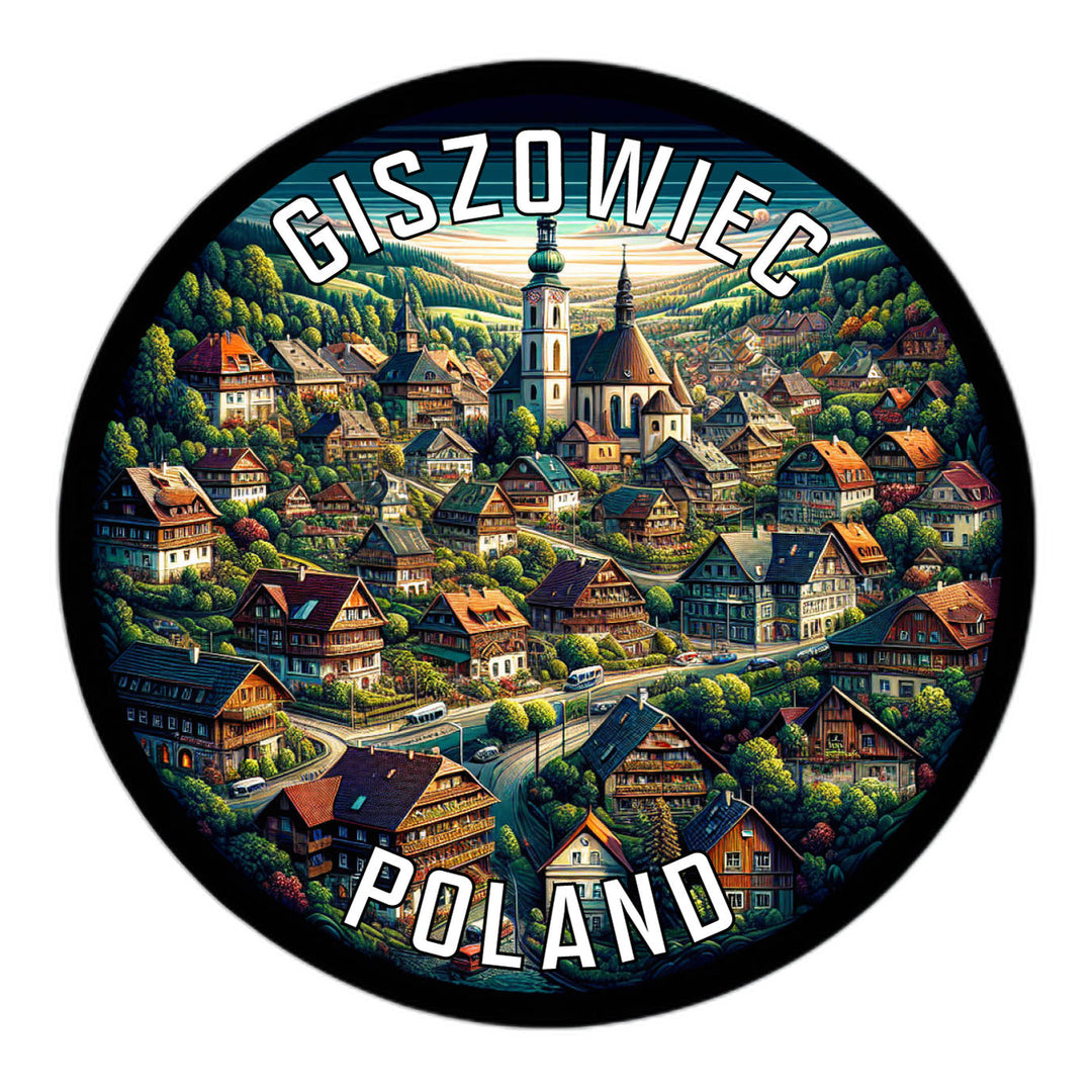 Giszowiec Poland Souvenir Die Cut Flat Magnet Image 1