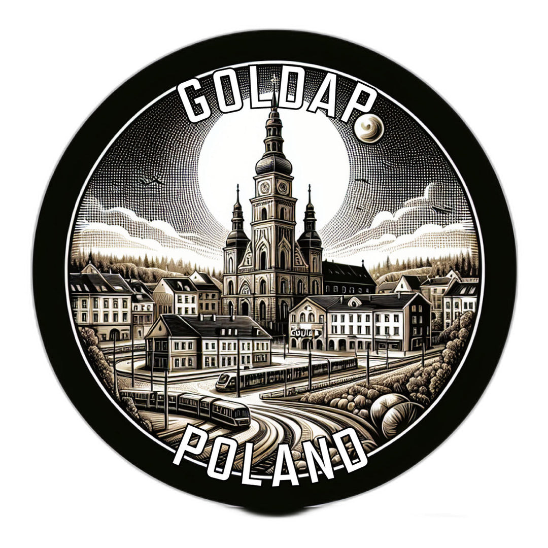 Goldap Poland Souvenir Die Cut Flat Magnet Image 1