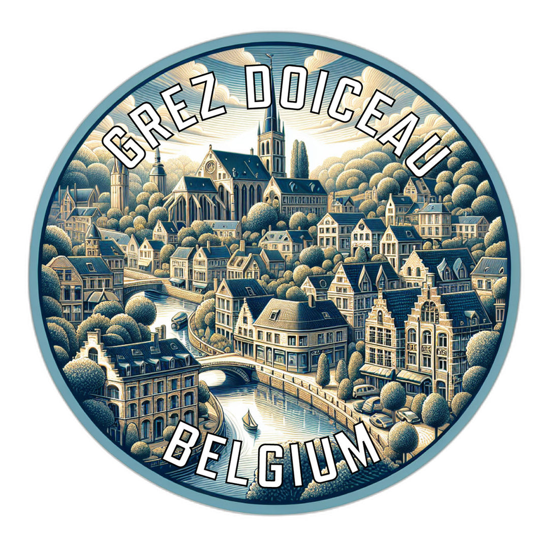 Grez Doiceau Belgium Souvenir Die Cut Flat Magnet Image 1