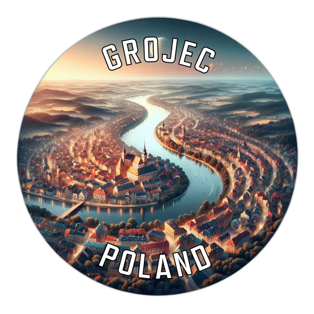 Grojec Poland Souvenir Die Cut Flat Magnet Image 1