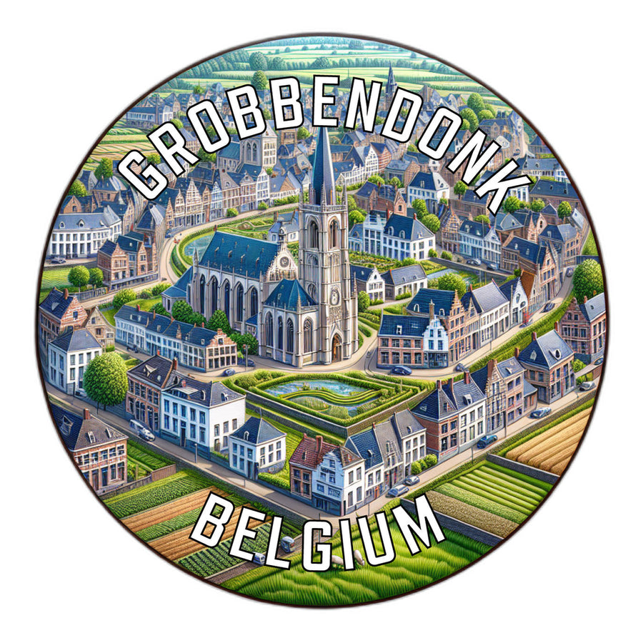 Grobbendonk Belgium Souvenir Die Cut Flat Magnet Image 1