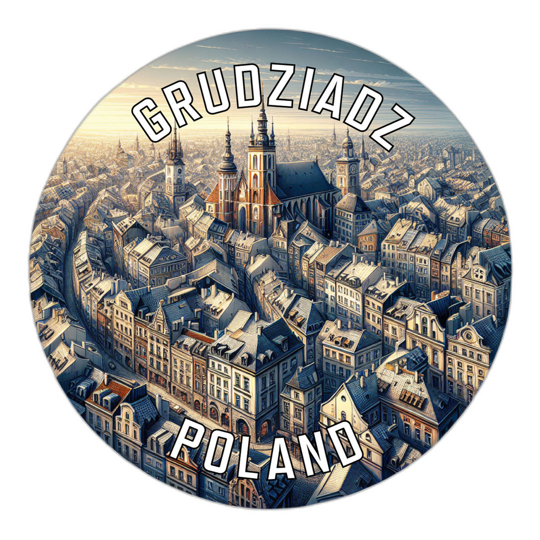 Grudziadz Poland Souvenir Die Cut Flat Magnet Image 1