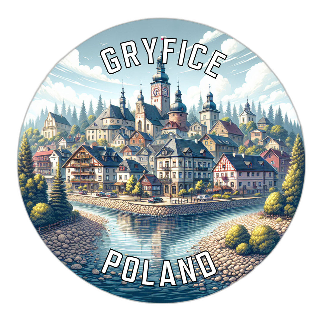 Gryfice Poland Souvenir Die Cut Flat Magnet Image 1