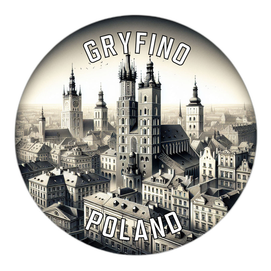 Gryfino Poland Souvenir Die Cut Flat Magnet Image 1