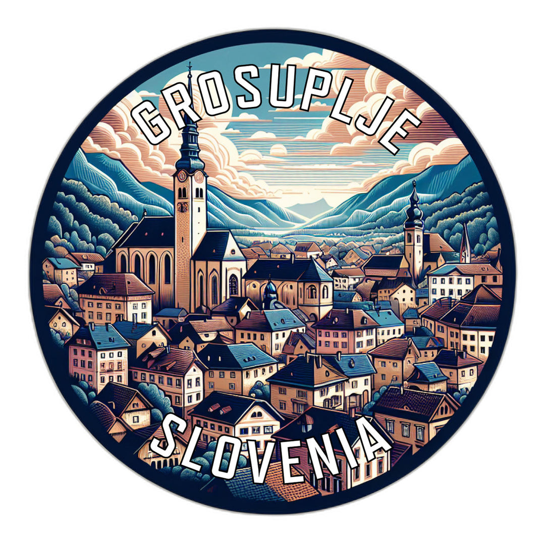 Grosuplje Slovenia Souvenir Die Cut Flat Magnet Image 1