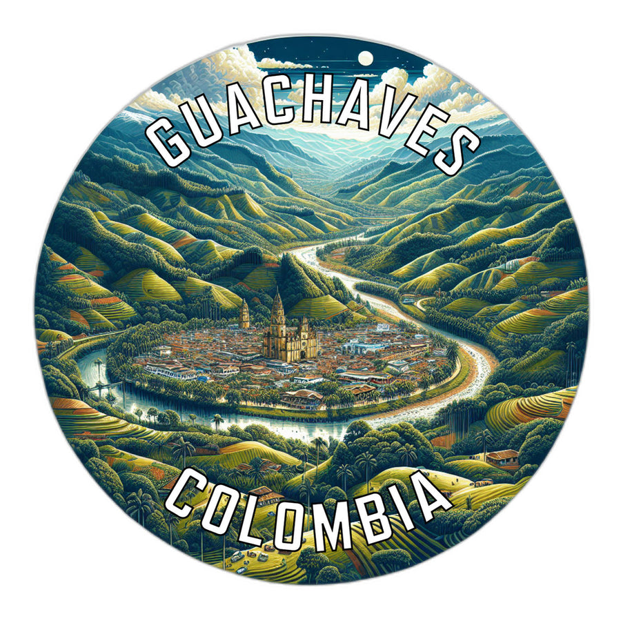 Guachaves Colombia Souvenir Die Cut Flat Magnet Image 1