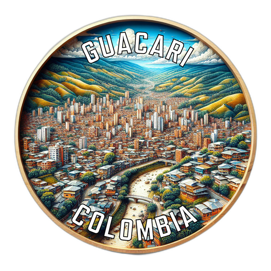 Guacari Colombia Souvenir Die Cut Flat Magnet Image 1