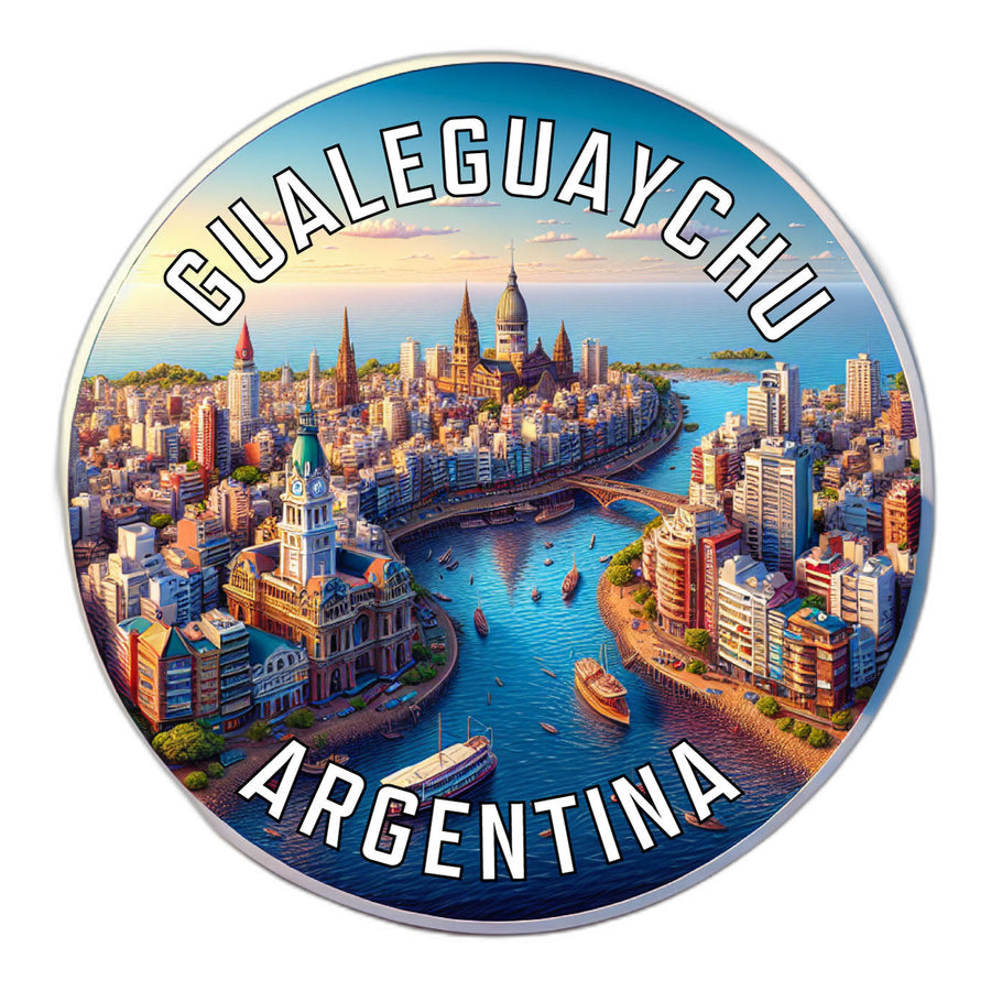 Gualeguaychu Argentina Souvenir Die Cut Flat Magnet Image 1