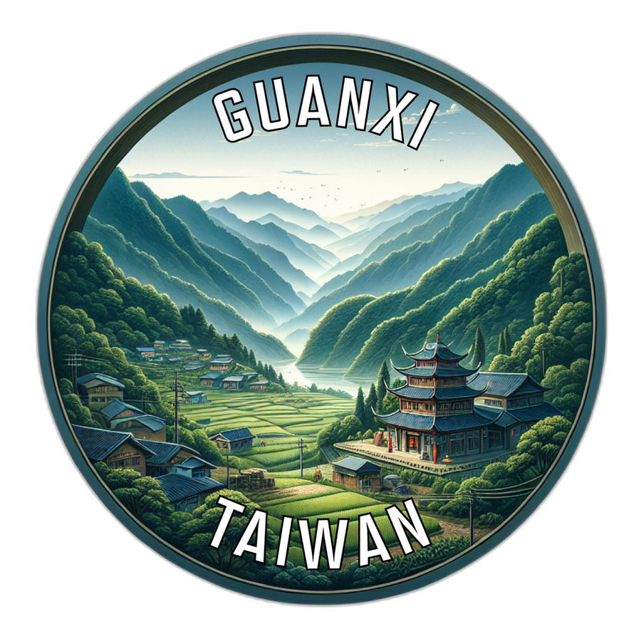 Guanxi Taiwan Souvenir Die Cut Flat Magnet Image 1