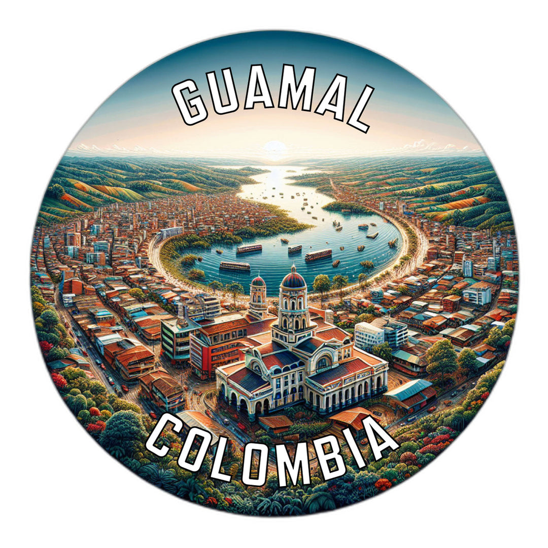 Guamal Colombia Souvenir Die Cut Flat Magnet Image 1