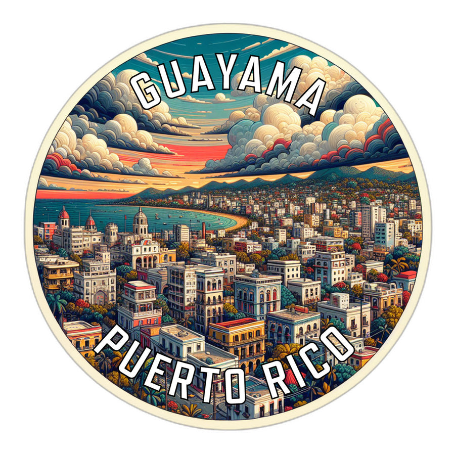 Guayama Puerto Rico Souvenir Die Cut Flat Magnet Image 1