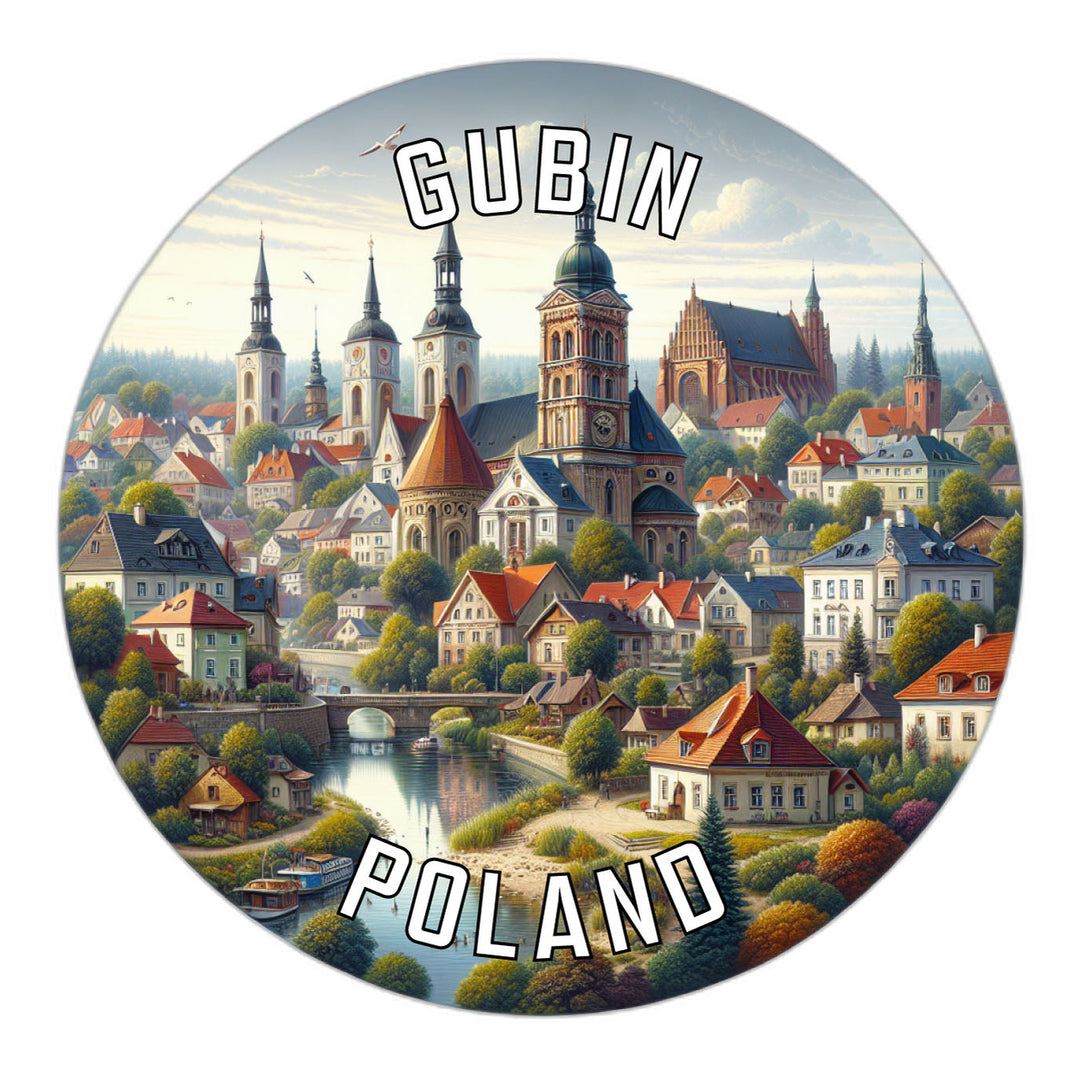 Gubin Poland Souvenir Die Cut Flat Magnet Image 1