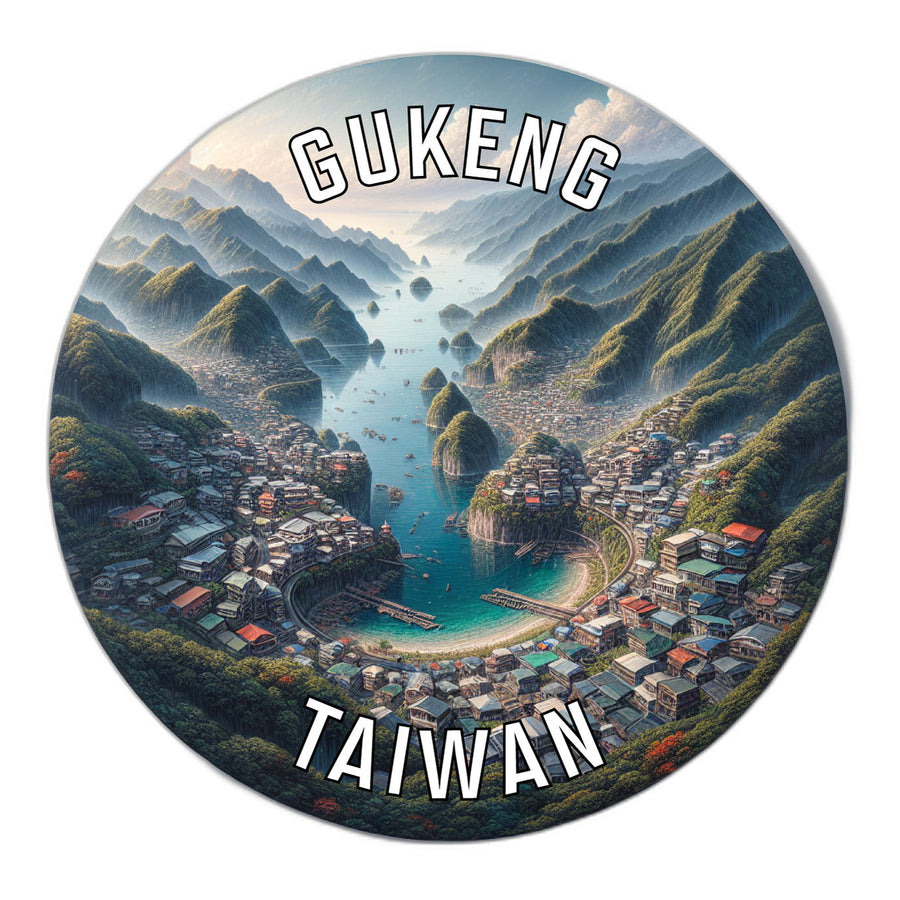 Gukeng Taiwan Souvenir Die Cut Flat Magnet Image 1