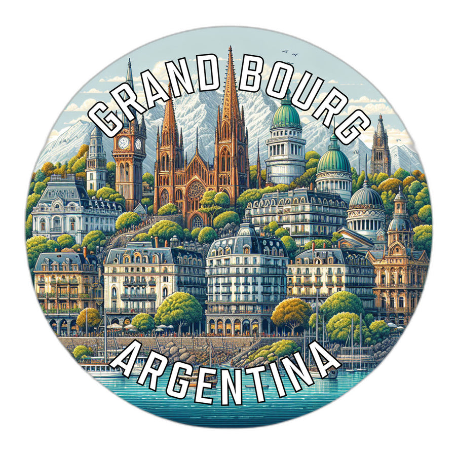 Grand Bourg Argentina Souvenir Die Cut Flat Magnet Image 1