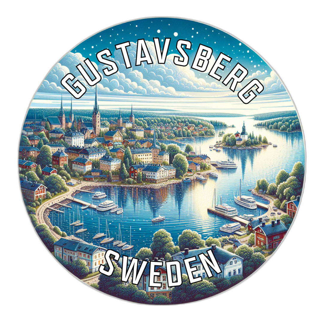 Gustavsberg Sweden Souvenir Die Cut Flat Magnet Image 1