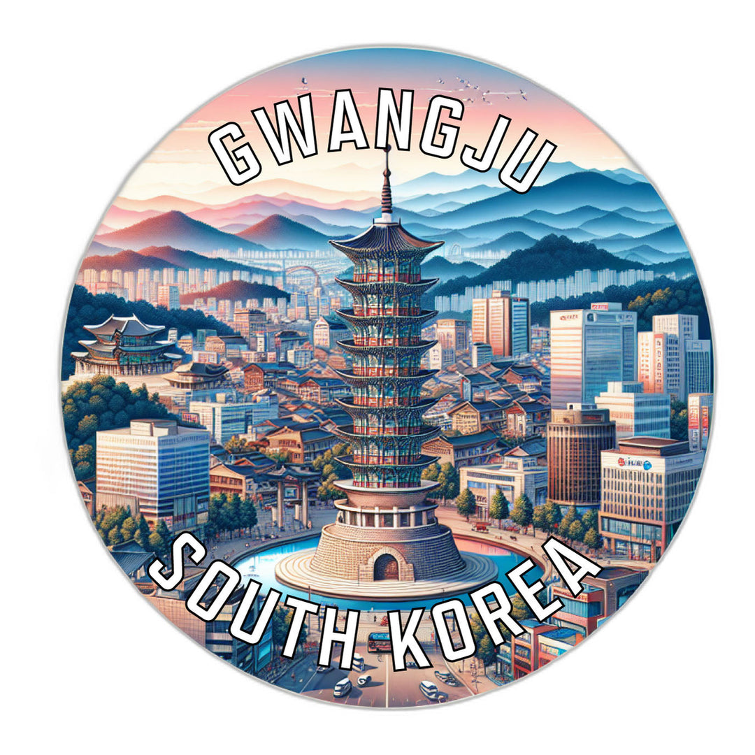 Gwangju Korea South Souvenir Die Cut Flat Magnet Image 1