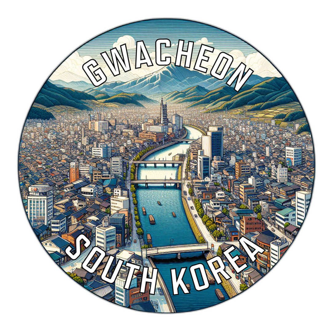 Gwacheon Korea South Souvenir Die Cut Flat Magnet Image 1