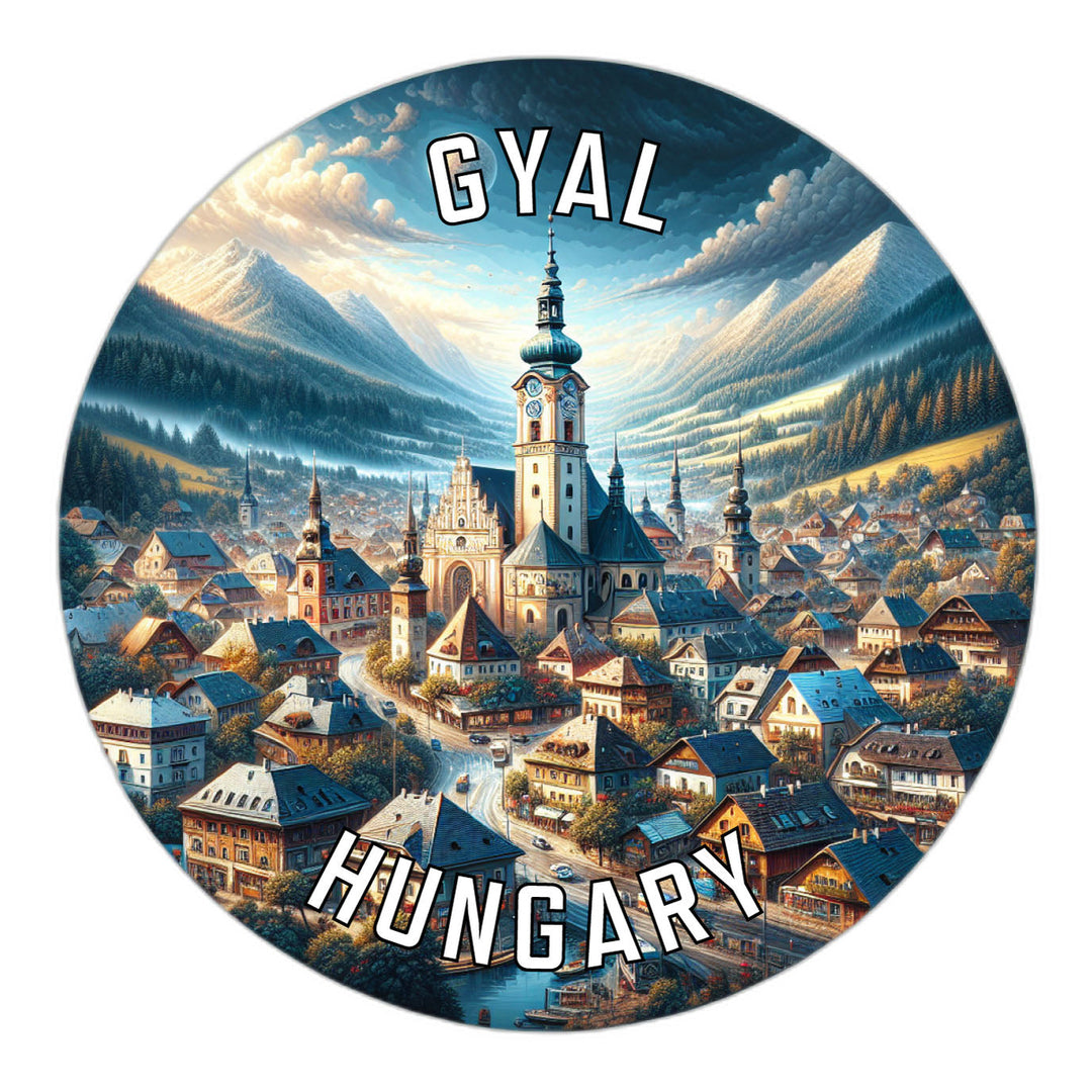 Gyal Hungary Souvenir Die Cut Flat Magnet Image 1