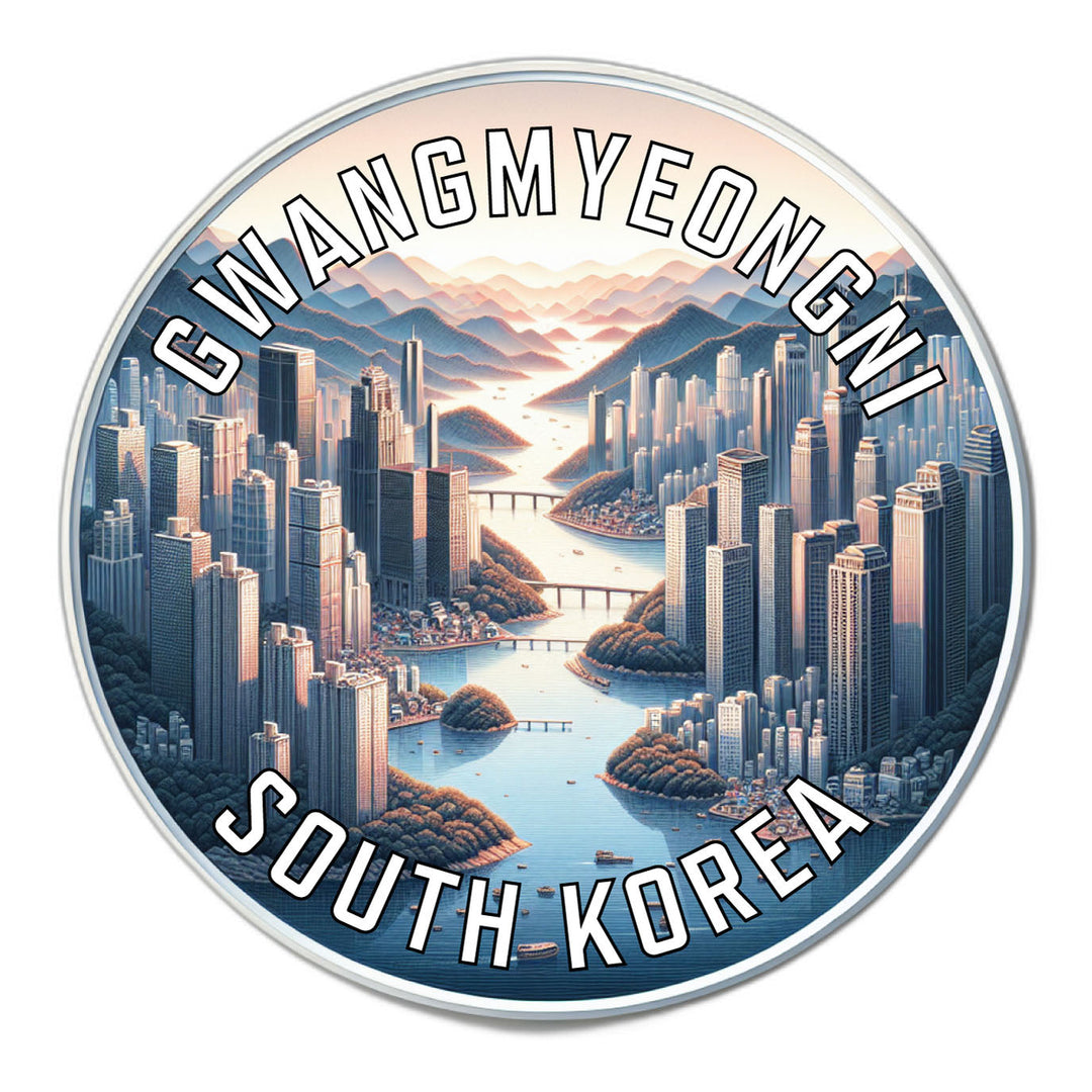 Gwangmyeongni Korea South Souvenir Die Cut Flat Magnet Image 1