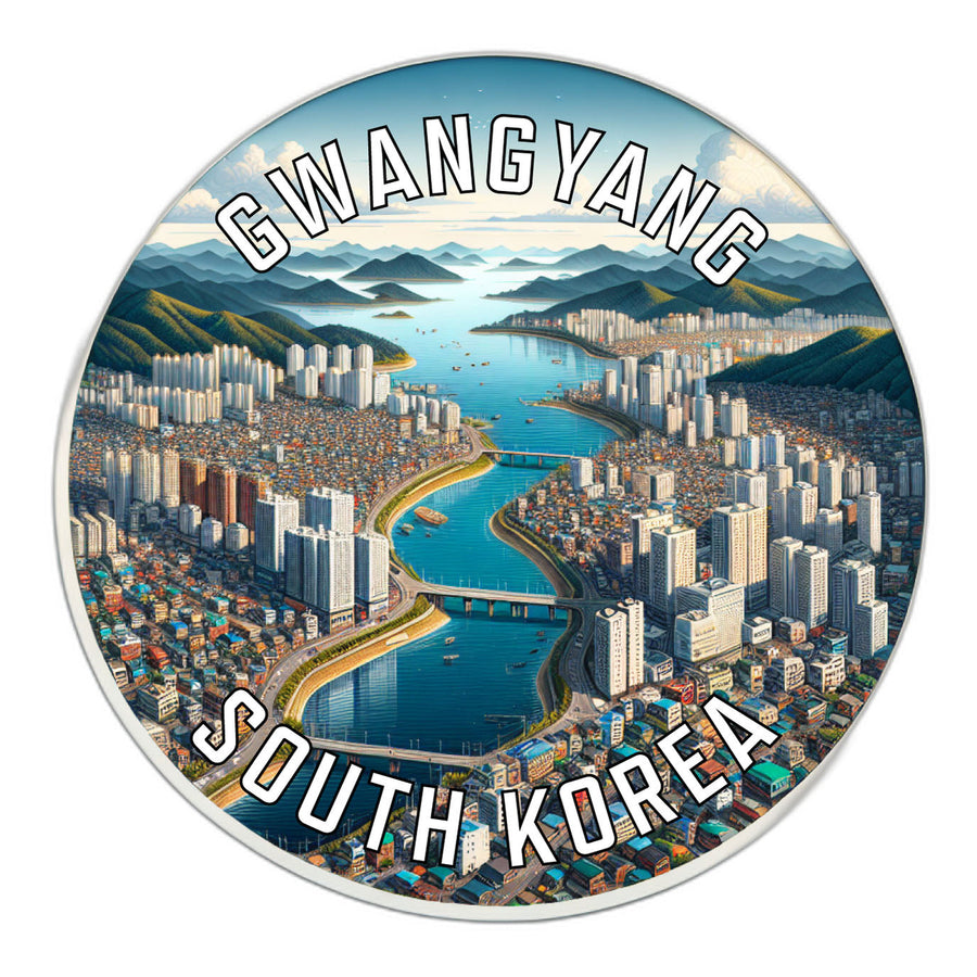 Gwangyang Korea South Souvenir Die Cut Flat Magnet Image 1