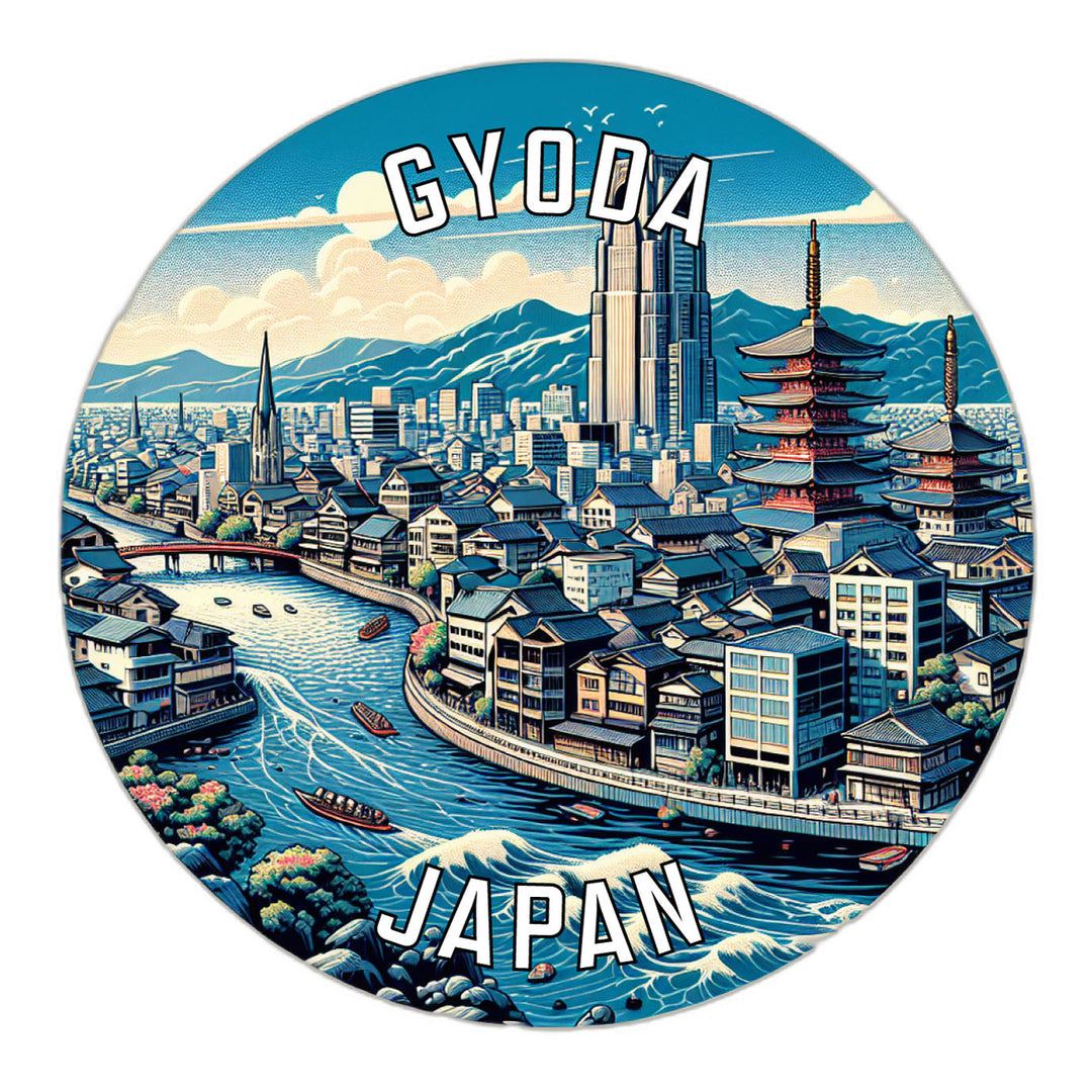 Gyoda Japan Souvenir Die Cut Flat Magnet Image 1