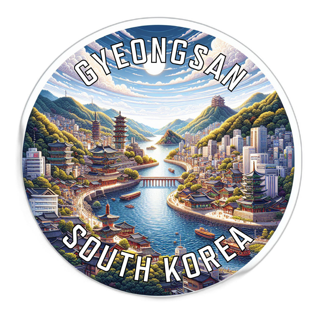 Gyeongsan Korea South Souvenir Die Cut Flat Magnet Image 1