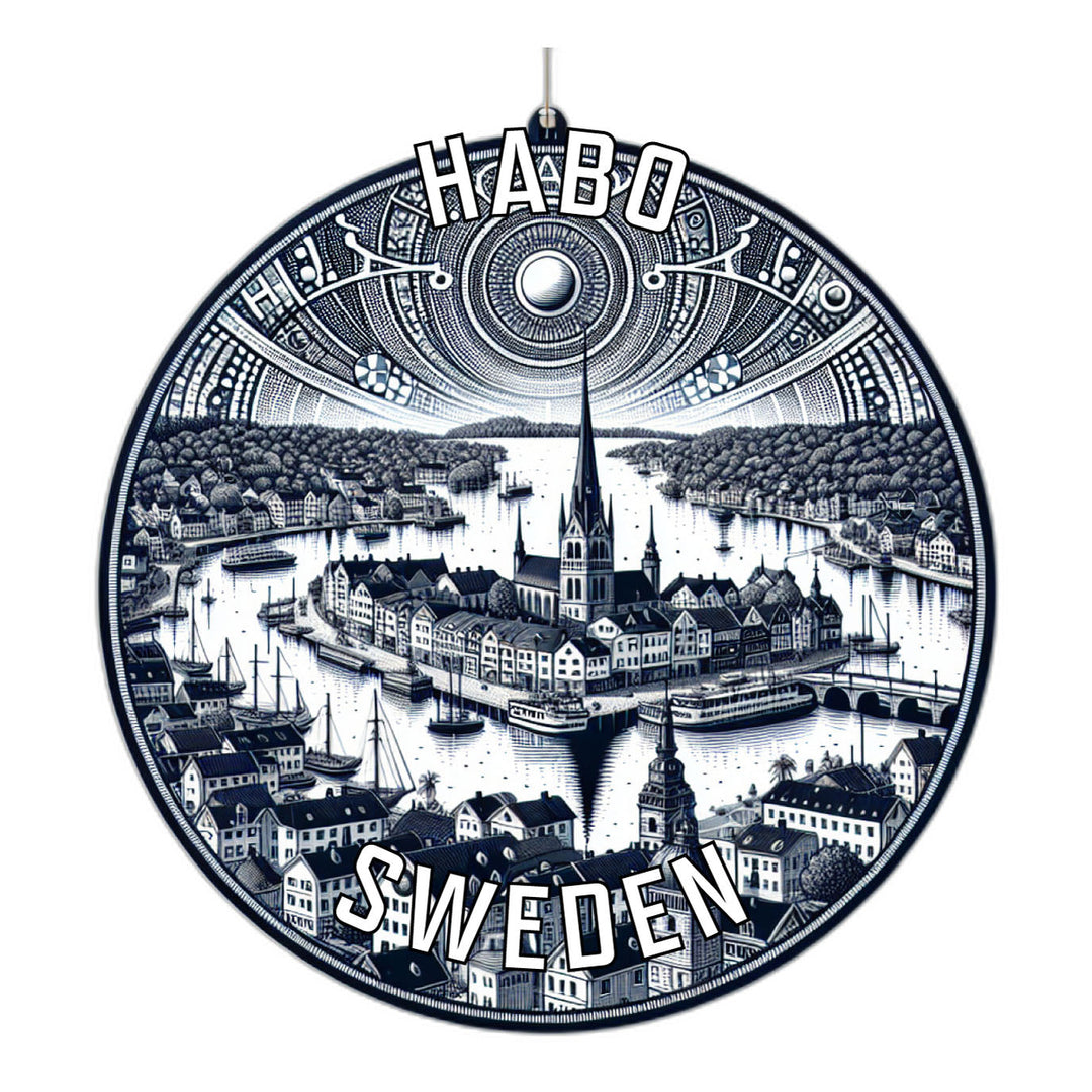 Habo Sweden Souvenir Die Cut Flat Magnet Image 1