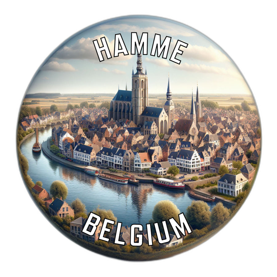 Hamme Belgium Souvenir Die Cut Flat Magnet Image 1