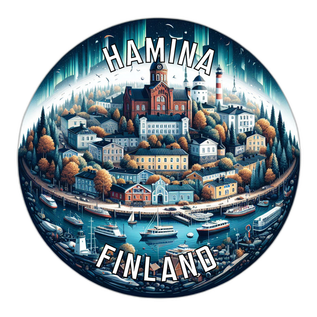 Hamina Finland Souvenir Die Cut Flat Magnet Image 1