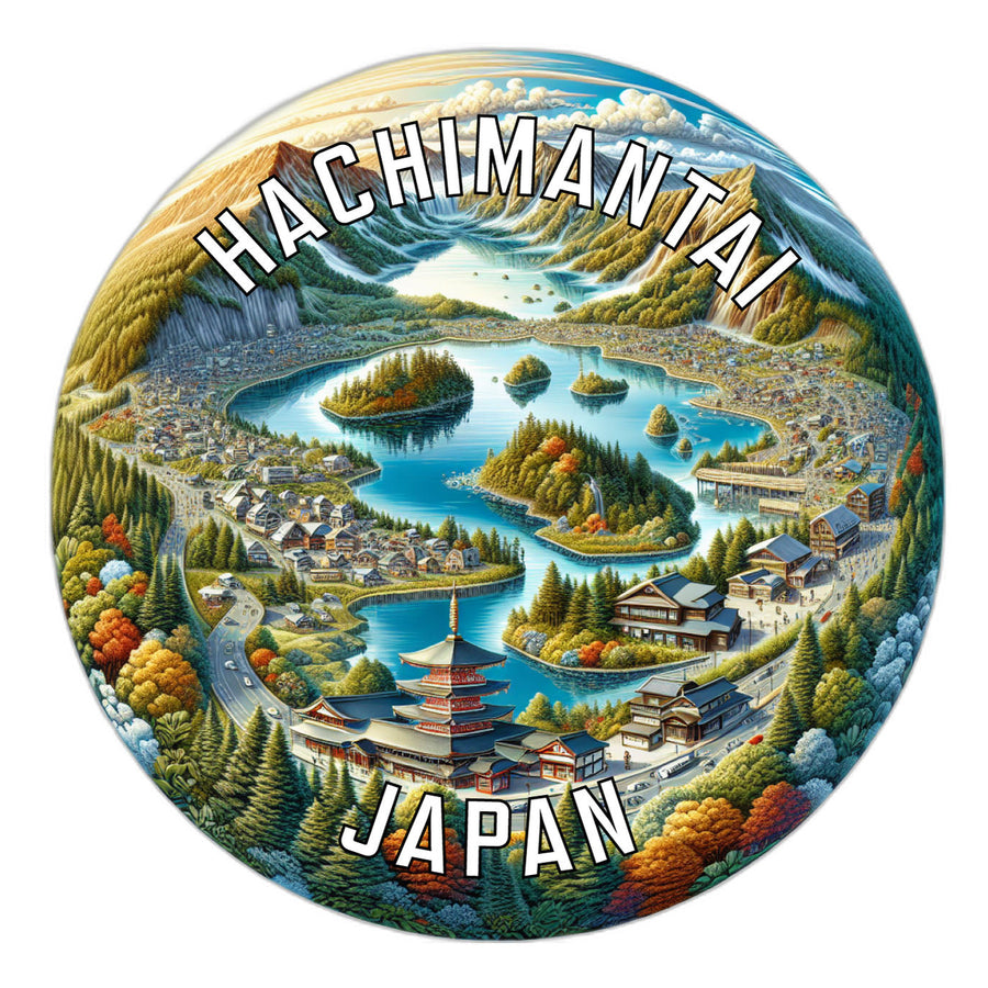 Hachimantai Japan Souvenir Die Cut Flat Magnet Image 1