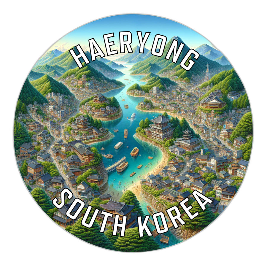 Haeryong Korea South Souvenir Die Cut Flat Magnet Image 1