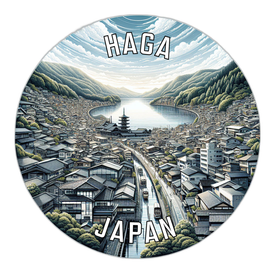 Haga Japan Souvenir Die Cut Flat Magnet Image 1