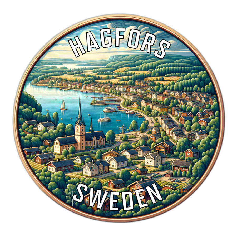 Hagfors Sweden Souvenir Die Cut Flat Magnet Image 1