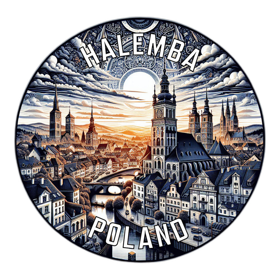 Halemba Poland Souvenir Die Cut Flat Magnet Image 1