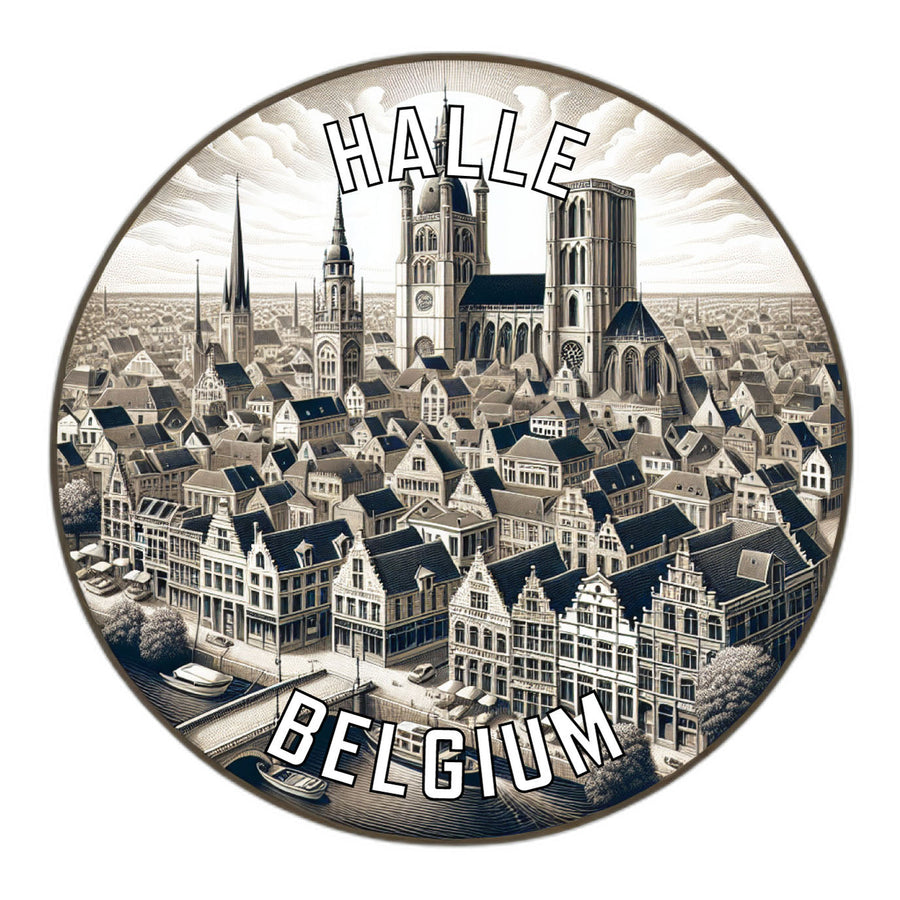 Halle Belgium Souvenir Die Cut Flat Magnet Image 1