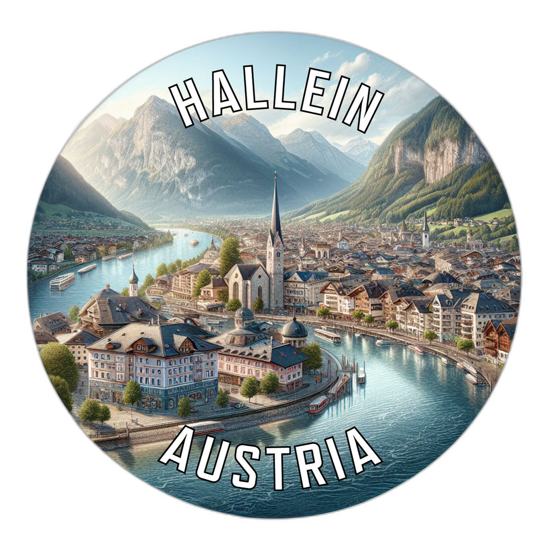 Hallein Austria Souvenir Die Cut Flat Magnet Image 1