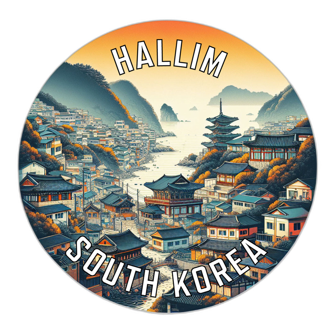 Hallim Korea South Souvenir Die Cut Flat Magnet Image 1