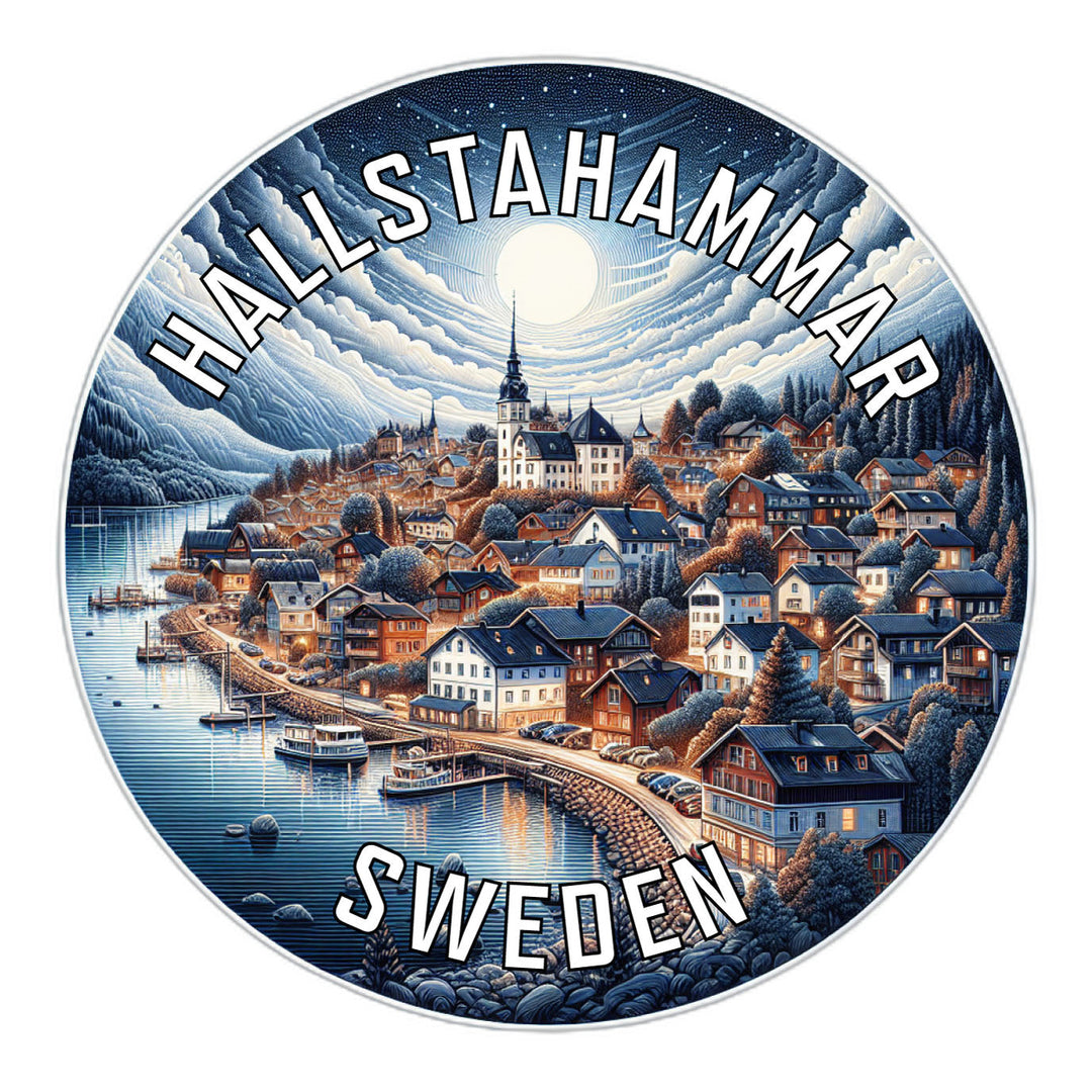 Hallstahammar Sweden Souvenir Die Cut Flat Magnet Image 1