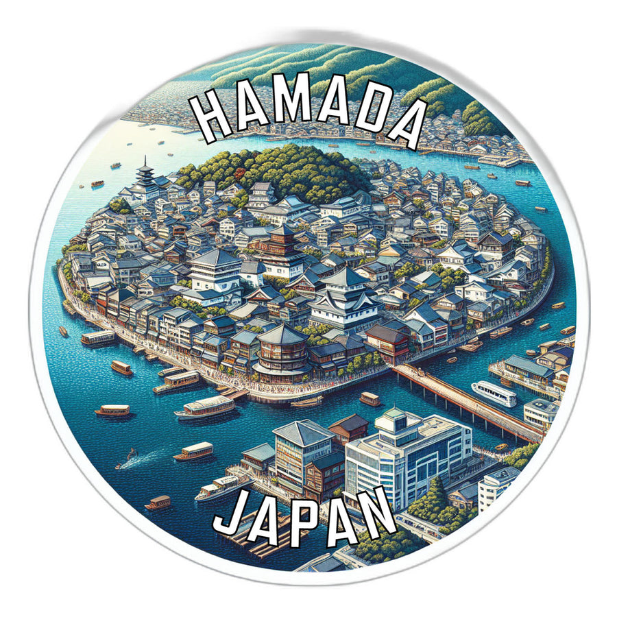 Hamada Japan Souvenir Die Cut Flat Magnet Image 1