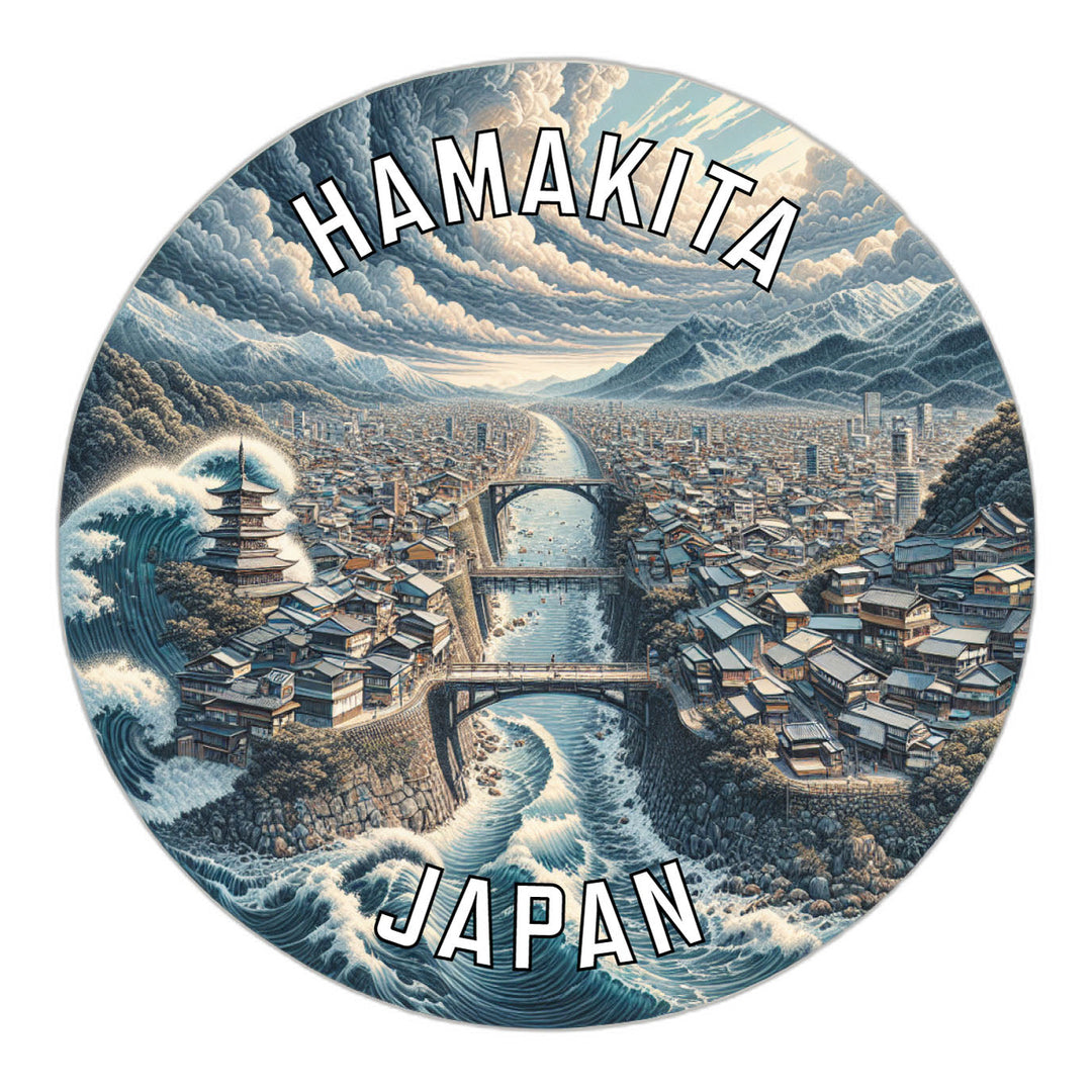 Hamakita Japan Souvenir Die Cut Flat Magnet Image 1