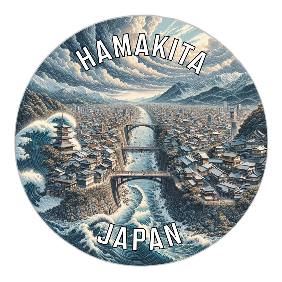 Hamakita Japan Souvenir Die Cut Flat Magnet Image 1