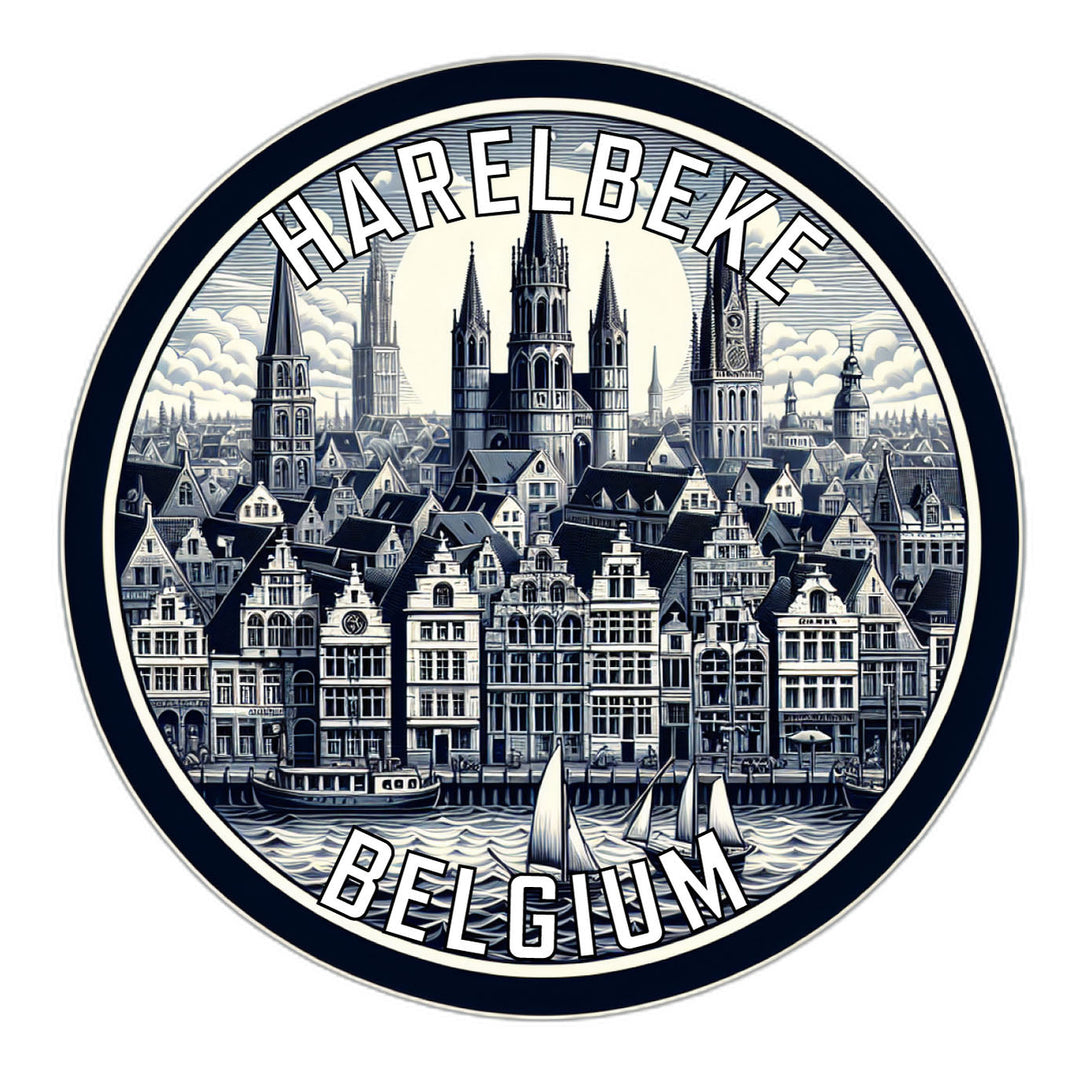 Harelbeke Belgium Souvenir Die Cut Flat Magnet Image 1