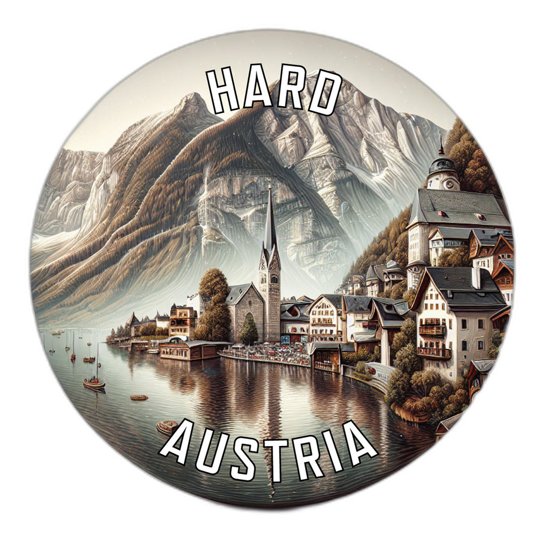 Hard Austria Souvenir Die Cut Flat Magnet Image 1